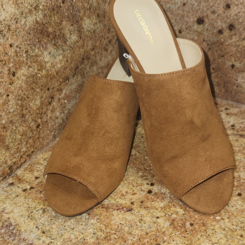 Liz Claiborne Brown Suede Mules